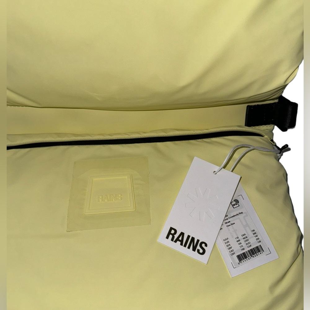 NWT RAINS Loop Crossbody Bag Straw Yellow Unixes - Picture 5 of 5
